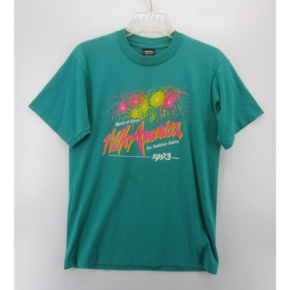VINTAGE March Of Dimes Shirt Medium 1993 Walk America Charity Best*
